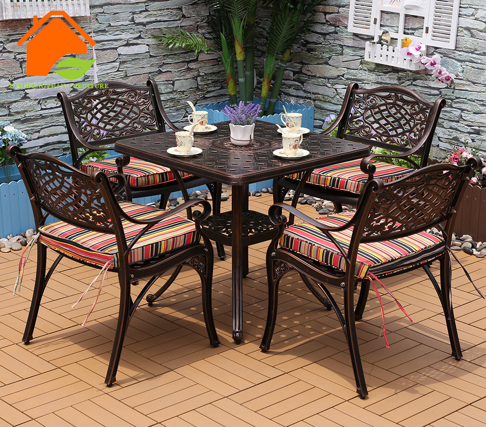 Furniture Outdoor Garden Aluminum Set Cast Aluminium Bistro Table Chair