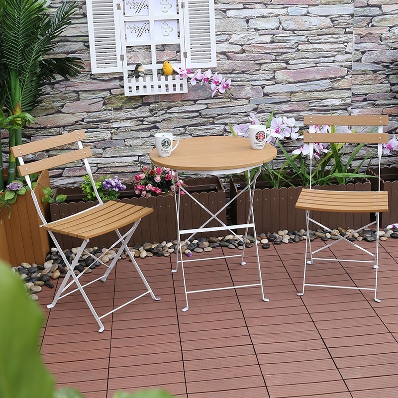 Outdoor bistro  camping furniture Metal foldable bistro table and chair set