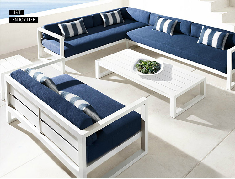 Hotel Furniture Luxury Sofa Aluminum Modern Garden Sofa Set Outdoor Furniture