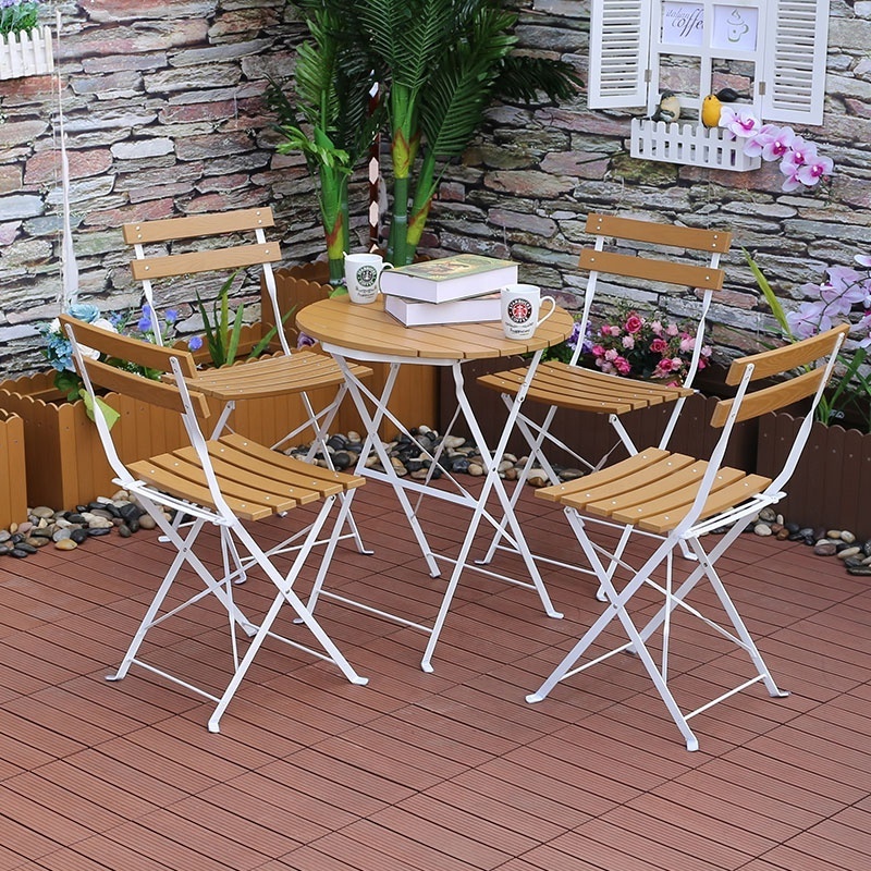 Outdoor bistro  camping furniture Metal foldable bistro table and chair set