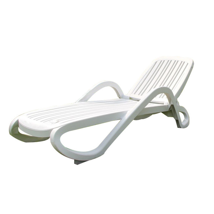 DFY Hotel Furniture lightweight portable sunbathing chair plastic commercial sun loungers for outdoor Swimming Pool Furniture