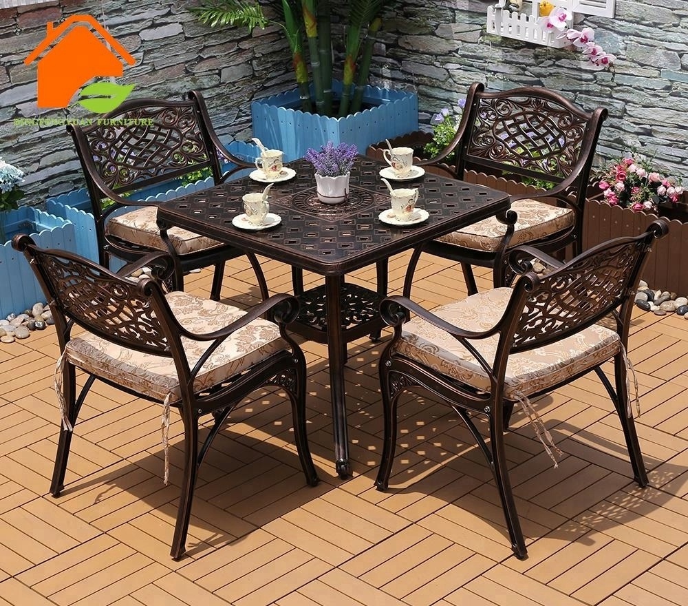 Furniture Outdoor Garden Aluminum Set Cast Aluminium Bistro Table Chair