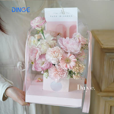 Flower Box Mothers Day Heart Wholesale Square Gift Boxes for Flowers Boxes Preserved Rose Floral Flower Packaging Recyclable