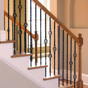 Satin Black Hollow Iron Stair Balusters