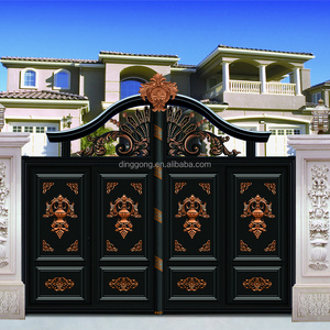 European style aluminium Gates Villa doors electric garden Gates aluminium courtyard gate