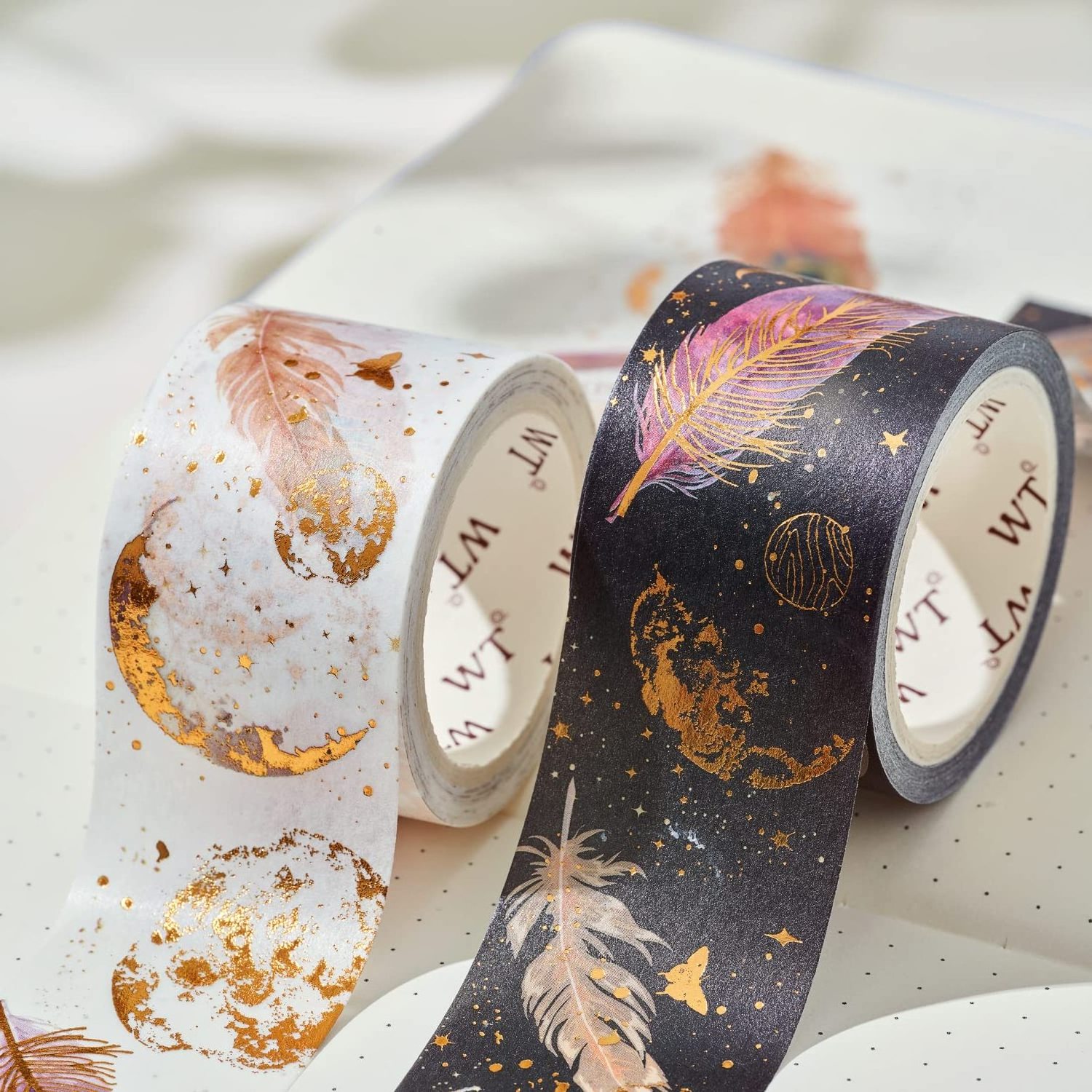 Wholesale Custom Printing Washi Masking Paper Tape,Silver Gold Foil Star Washi Tape For Decoration