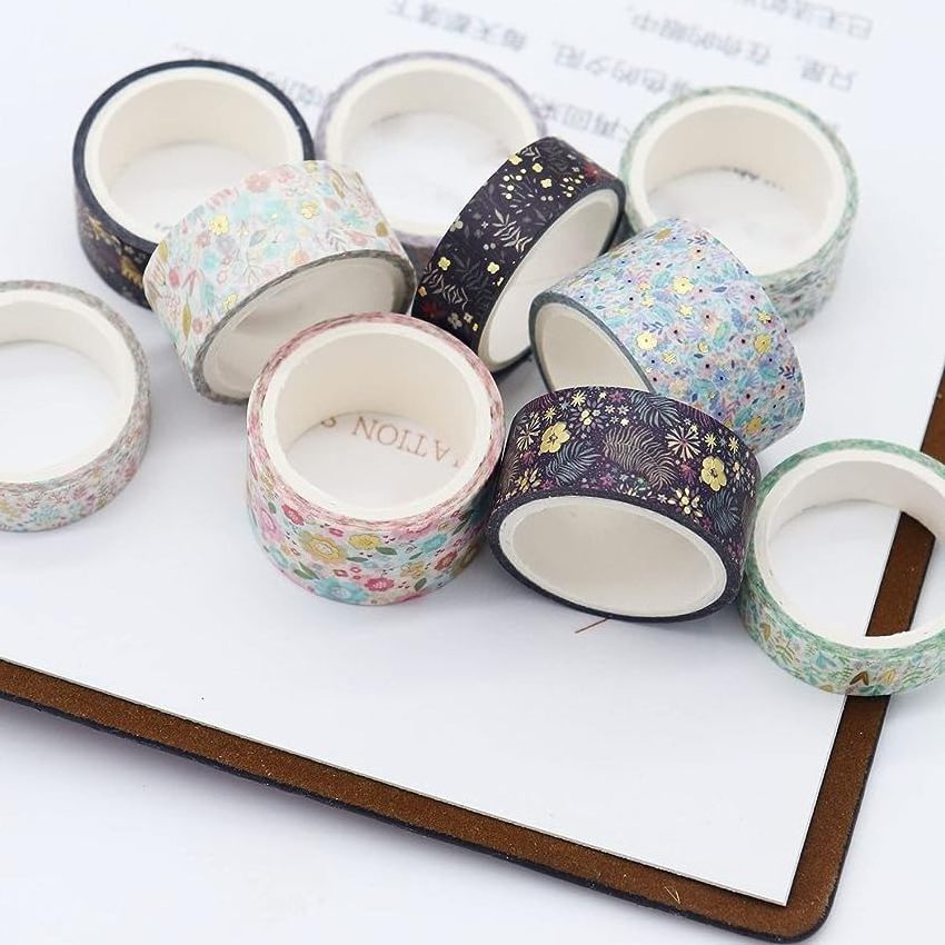 Wholesale Custom Printing Washi Masking Paper Tape,Silver Gold Foil Star Washi Tape For Decoration