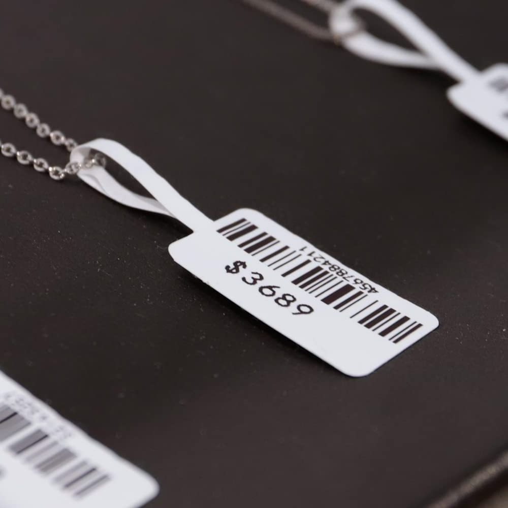 Custom Self Adhesive Jewelry Labels Printing Ring Jewellery Price Tag Barcode Stickers Thermal Label Waterproof For Jewellery