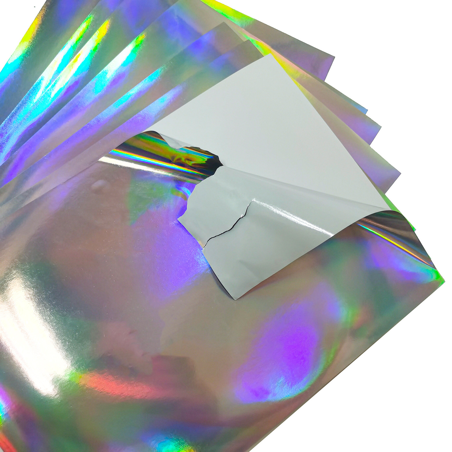 High Quality Holographic Egg Shell Sticker A4 Adhesive Destructible Sticker,Graffiti Vinyl Hologram A4 Eggshell Sticker Paper