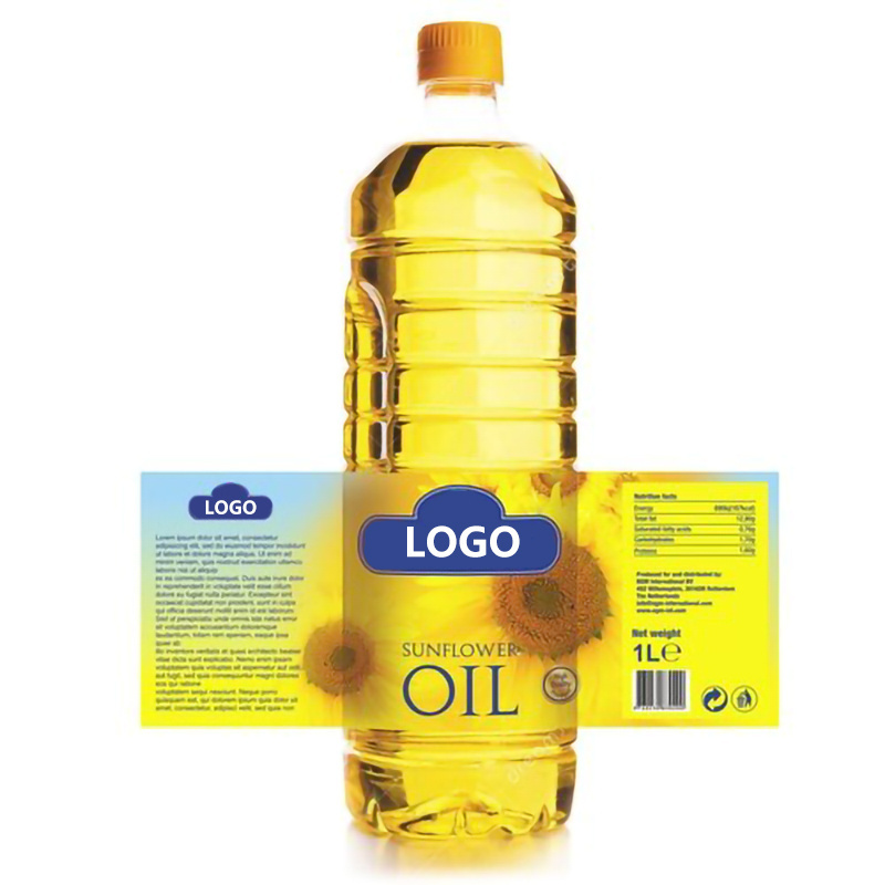 Custom Logo Printing Food Adhesive Label Waterproof Edible Oil Bottle Products Packaging Label Sticker For Edible Oil Bottle