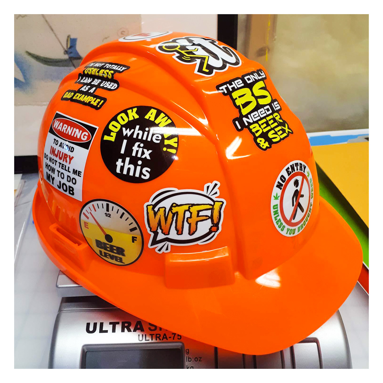 Hard Hat Stickers Round Label Custom Printing Logo Round Hat Sticker, Die Cut Package Sticker For Hat