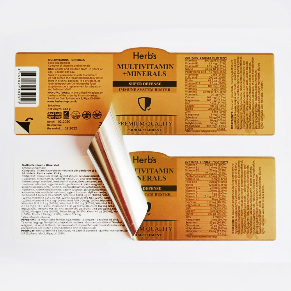 Factory Custom Folding Double Multi Layer Labels Multilayer Folded Booklet Stickers Peel and Reveal Sticker Labels