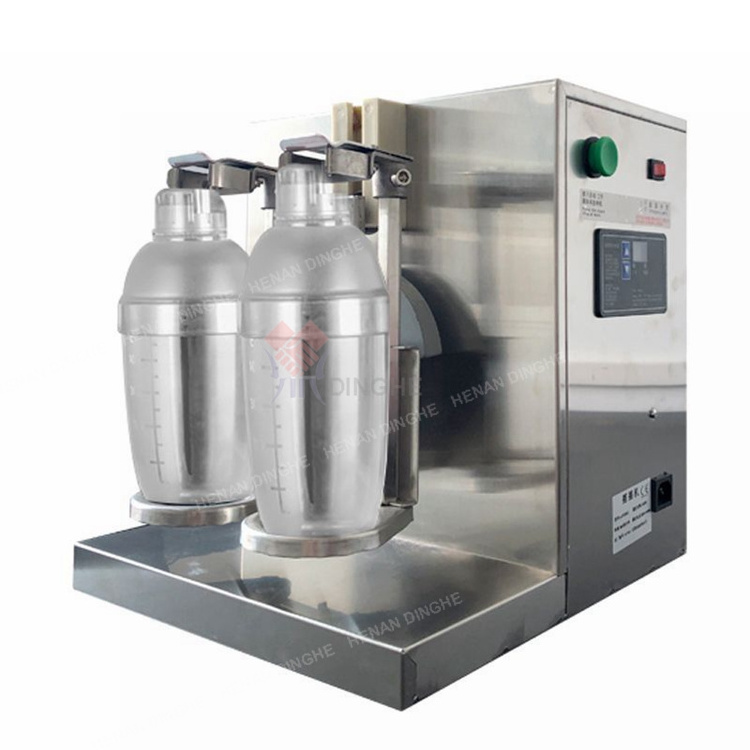 Electric Milkshake Maker Full Automatic mix Shaking Blender Foam Machine 120W Double Head Tea Mixer Stainless Steel Commercial