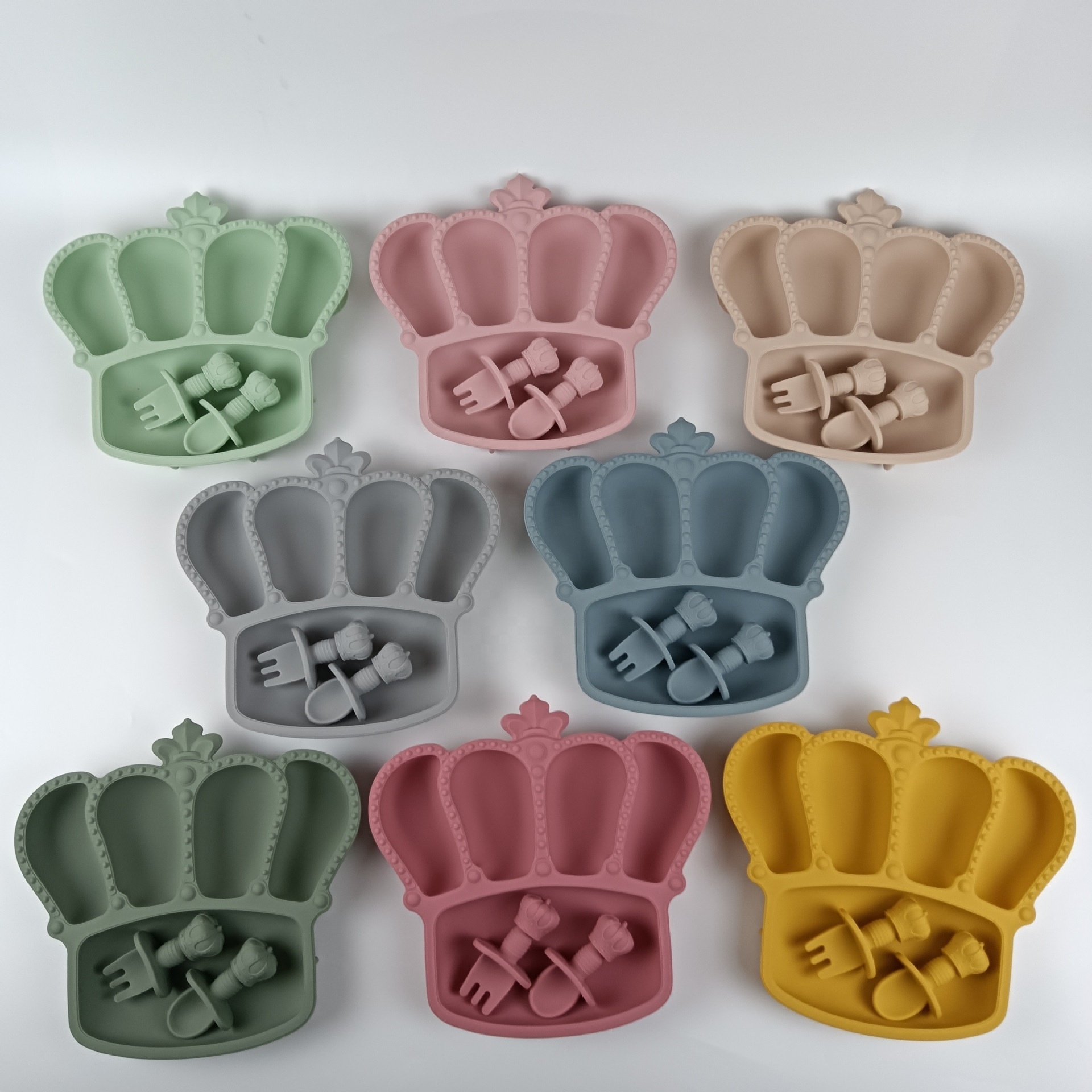 China Wholesale Silicone Bib Silicone Kids Dinning Tableware Silicone Suction Bowel Plate Feeding Set