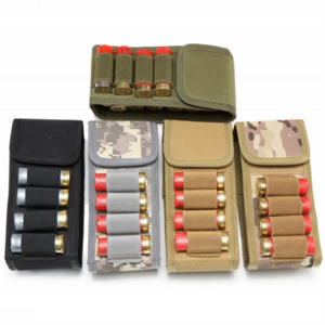 Tactical Gun Ammo Bag 16 Round 12 Gauge 12GA Bullet Shell Cartridge Holder Molle Magazine Pouch