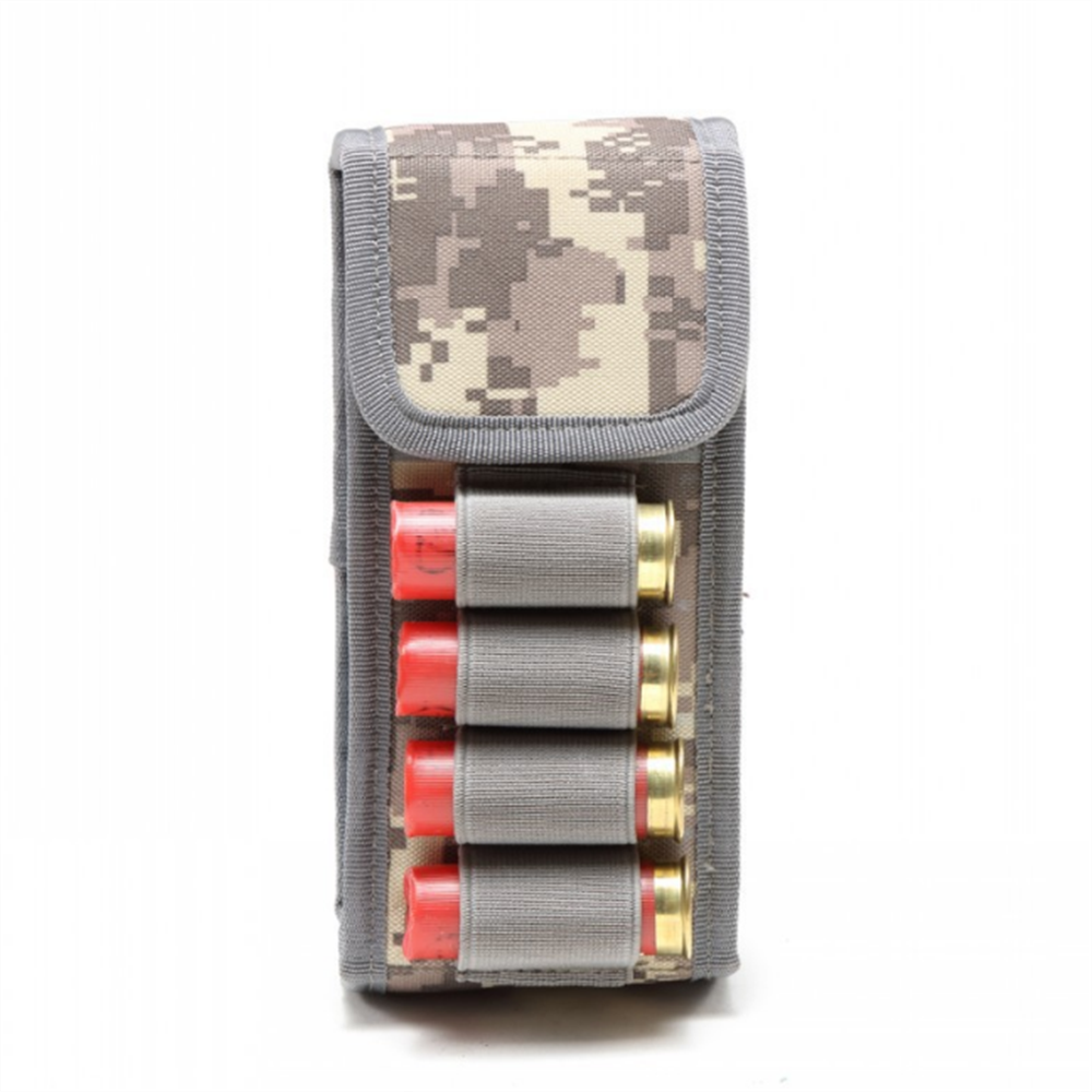 Tactical Gun Ammo Bag 16 Round 12 Gauge 12GA Bullet Shell Cartridge Holder Molle Magazine Pouch