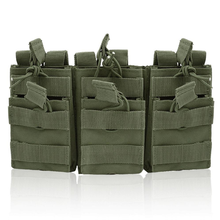 Tactical Molle Triple Magazine Pouch Double-Layer Mag Pouches Universal Cartridge Holder