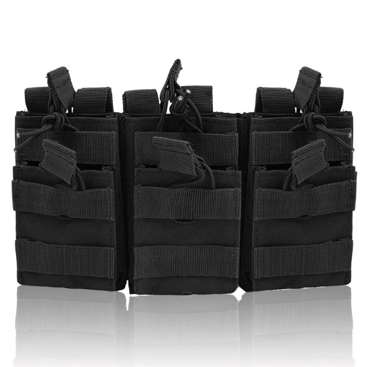 Tactical Molle Triple Magazine Pouch Double-Layer Mag Pouches Universal Cartridge Holder