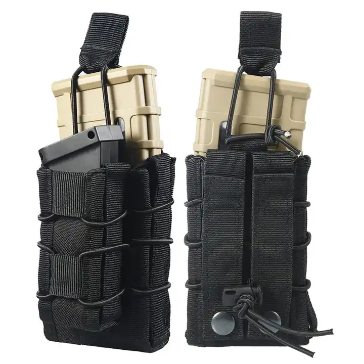 Tactical Single Double Kangroo Clip Tactico Molle Elastic Mag Tactical Magazine Pouch