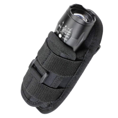 Tactical Flashlight Pouch Torch Holder with 360 Degree Rotatable Belt Clip Flashlight Holster