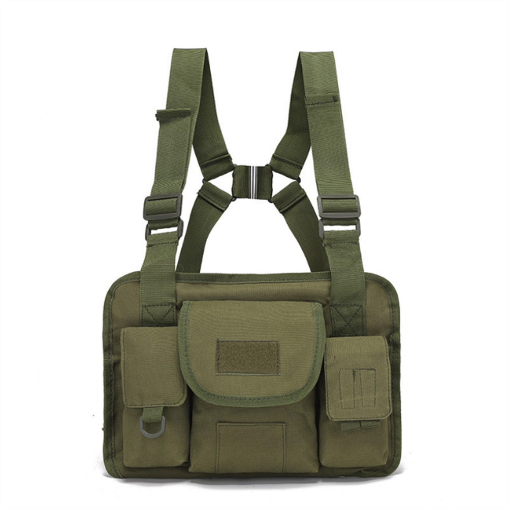 Tactical Vest Nylon Hip Hop Chest Rig Bag Streatwear Style Harness Front Pouch Holster Waist Pack