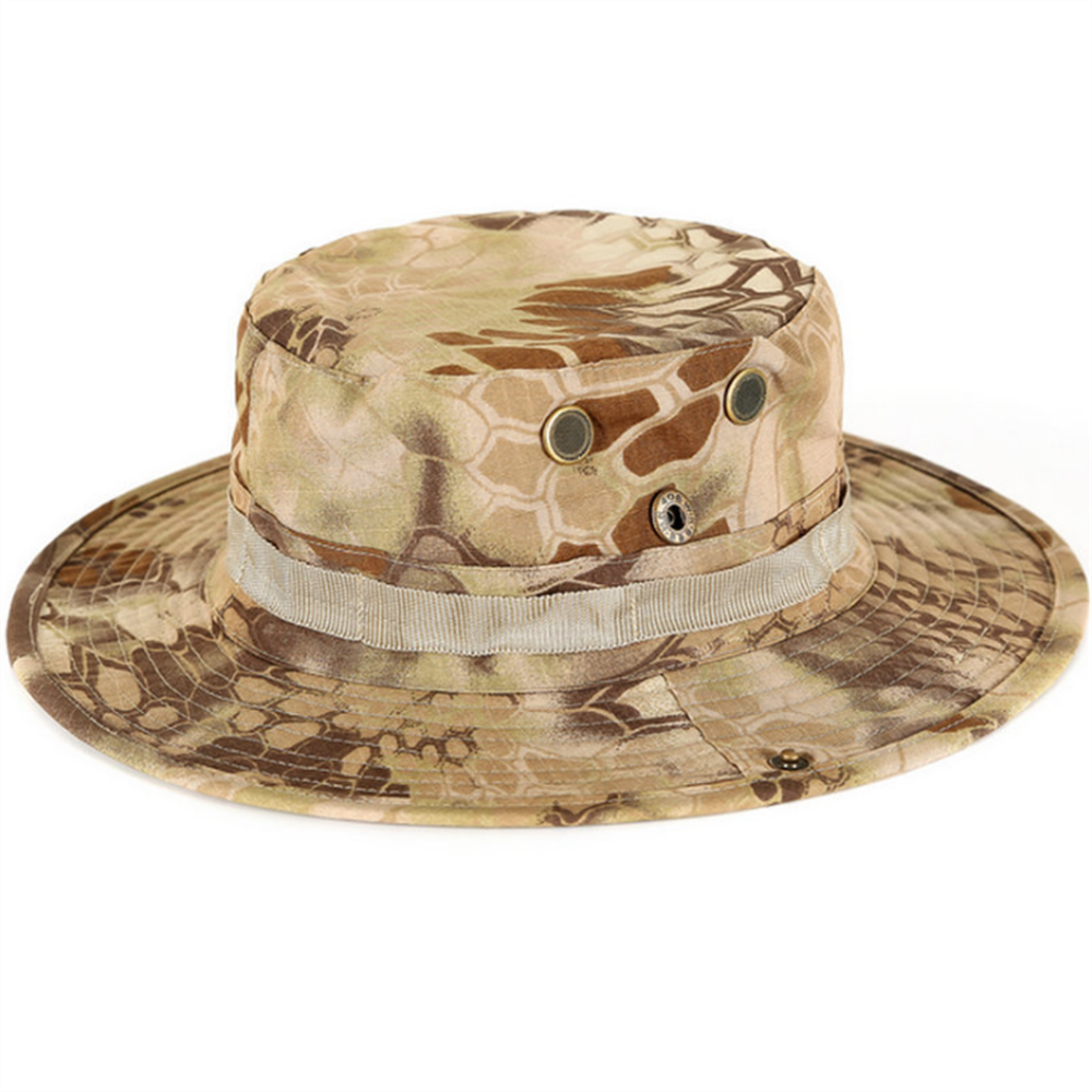 Tactical Boonie Hat Camo Bucket Wide Brim Sun Fishing Bush Booney