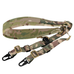 Tactical Gun Sling Quick Adjust with HK Hook, Shoulder Pad Sling Ar Sling for Hunting and Outdoor Keychain