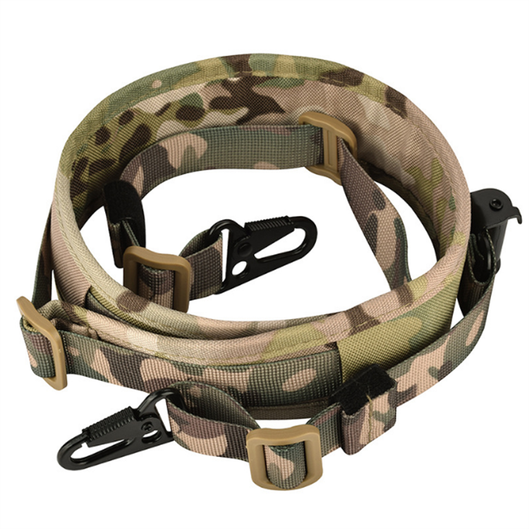 Tactical Gun Sling Quick Adjust with HK Hook, Shoulder Pad Sling Ar Sling for Hunting and Outdoor Keychain