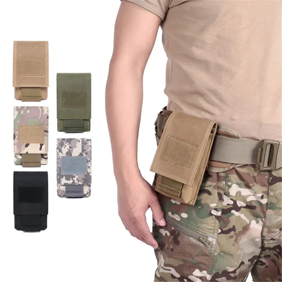 Outdoor Tactis Waterproof Hunting Accessories Cigarette Case with Lighter Holder Pouch Outdoor Laser Cut Molle Phone Pouch,