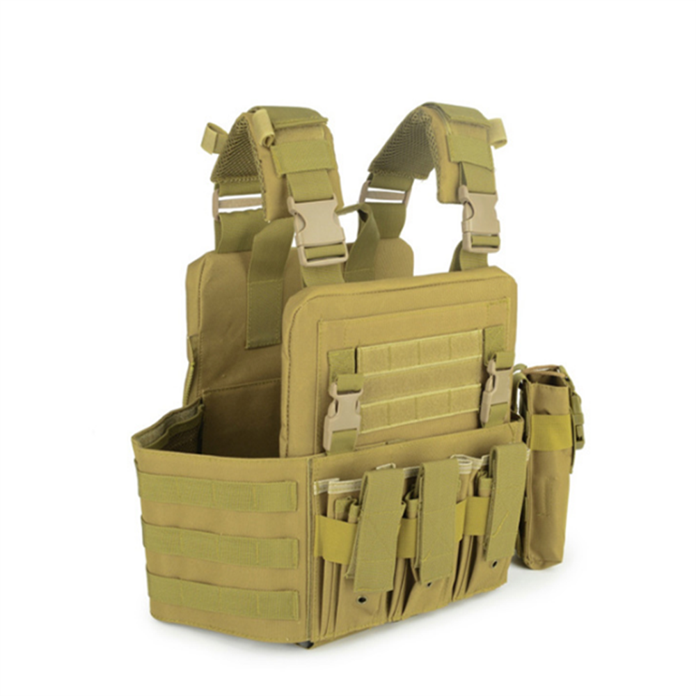 4PCS Tactical Vest Gun Holder Molle Combat Assault Gear Chest Rig