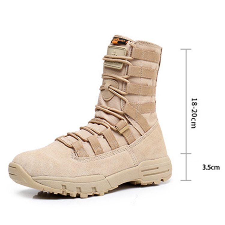 Unisex Tactics Leather Combat Ankle Boots Work Safety Shoes Men Tactical Boots Breathable Hiking Sneakers