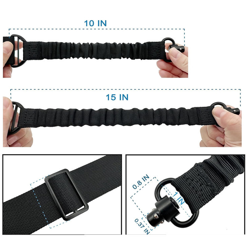 Tactical 2 Point Sling Strap with Swivels Adjustable QD Sling Swivels Gun Straps