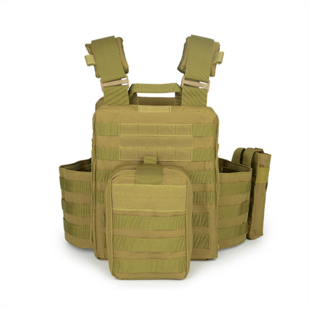 4PCS Tactical Vest Gun Holder Molle Combat Assault Gear Chest Rig