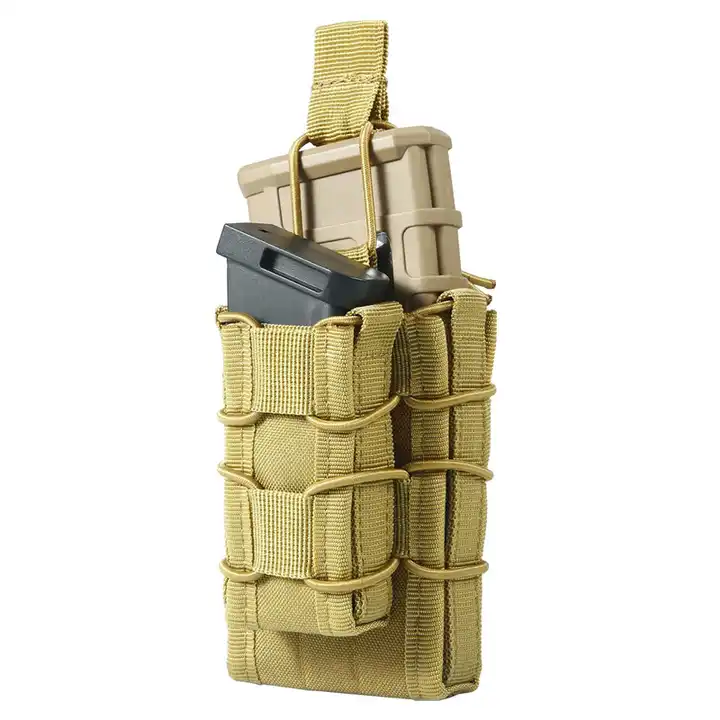 Tactical Single Double Kangroo Clip Tactico Molle Elastic Mag Tactical Magazine Pouch