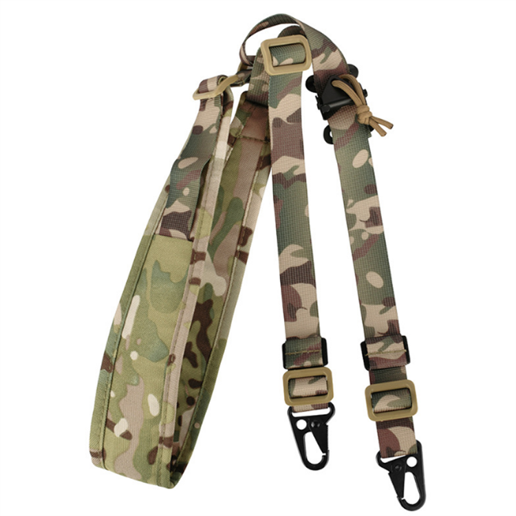 Tactical Gun Sling Quick Adjust with HK Hook, Shoulder Pad Sling Ar Sling for Hunting and Outdoor Keychain