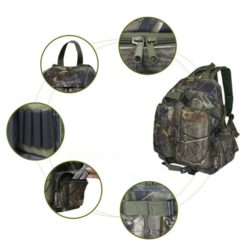 Large capacity multi function outdoor backpack camouflage waterproof 600D cordura nylon gun backpack