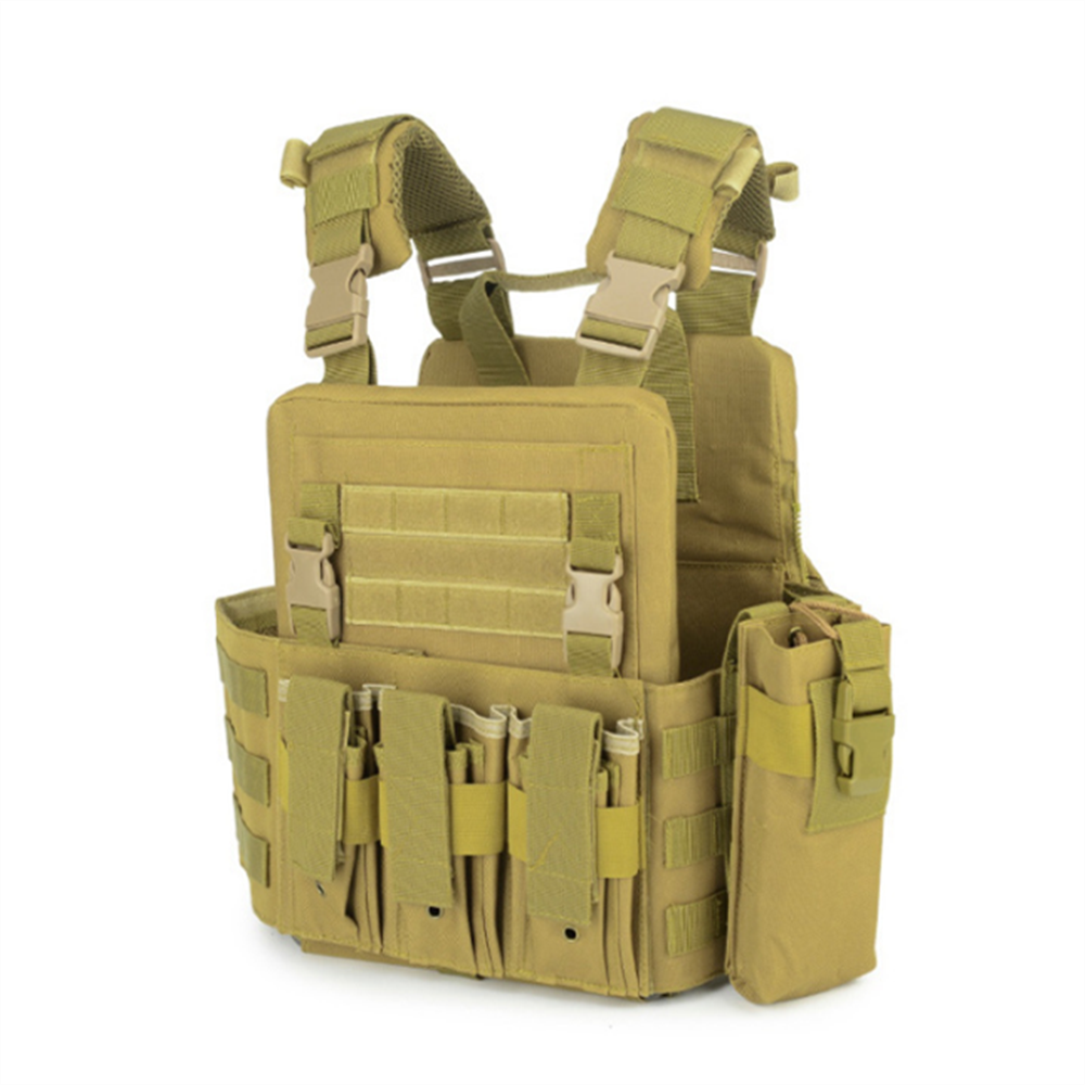 4PCS Tactical Vest Gun Holder Molle Combat Assault Gear Chest Rig