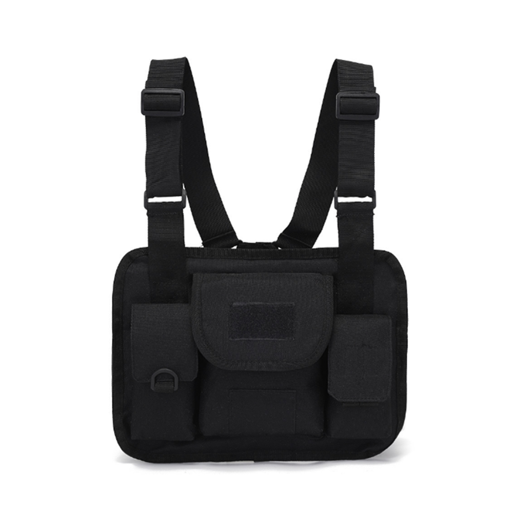 Tactical Vest Nylon Hip Hop Chest Rig Bag Streatwear Style Harness Front Pouch Holster Waist Pack