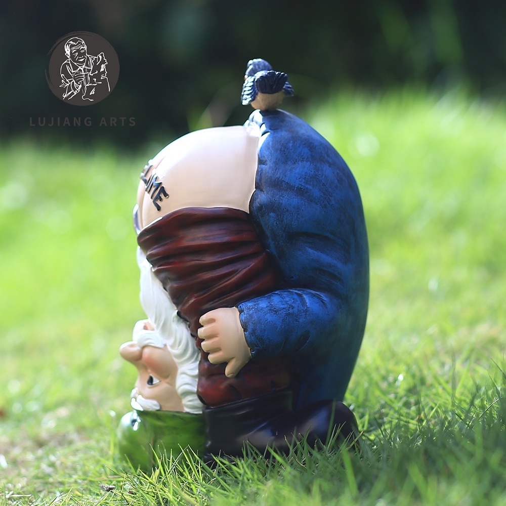 7inch Gnome Handstand Welcome Statue Resin Gnome Sculpture Decoration Funny Gnome Handstand Welcome Figurine Garden Gift