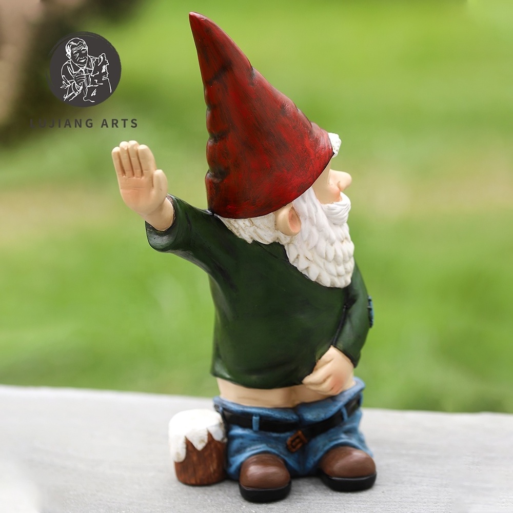 10.2inch Gnome Don't Look Me Statue Resin Gnome Sculpture Decoration Funny Gnome Don't Look Me Figurine Garden Gift