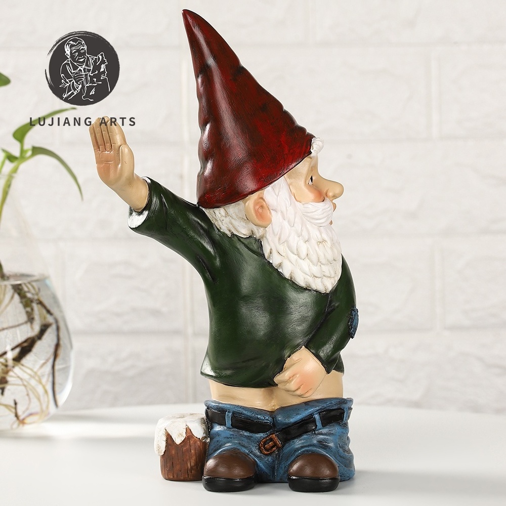 10.2inch Gnome Don't Look Me Statue Resin Gnome Sculpture Decoration Funny Gnome Don't Look Me Figurine Garden Gift