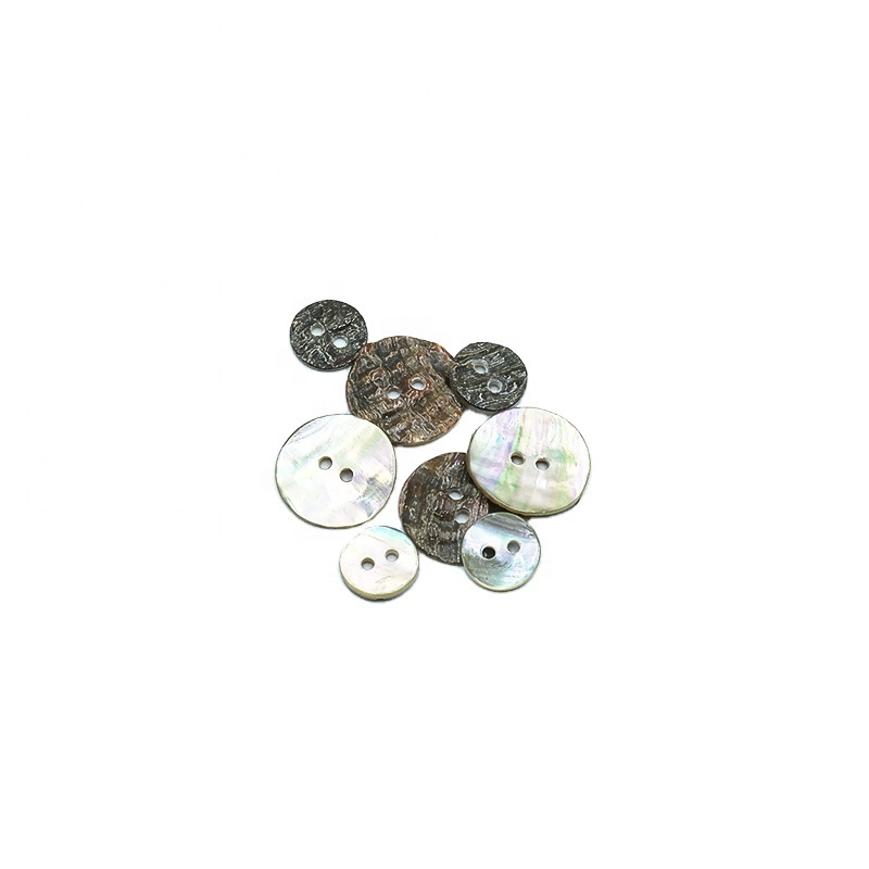 Wholesale Gold natural abalone shell 2-holes buttons Natural shell Shirt buttons for clothing buttons for clothing