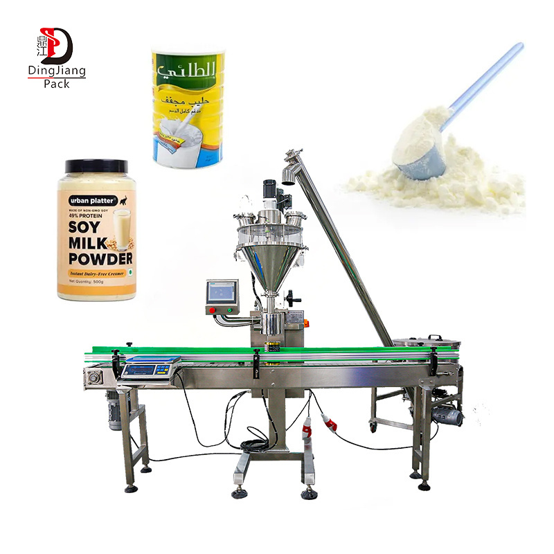 Automatic Pet Glass Bottle Seasoning Coffee Milk Protein Spices Powder Auger Filler Screw Powder Filling Machine 50g 1000g