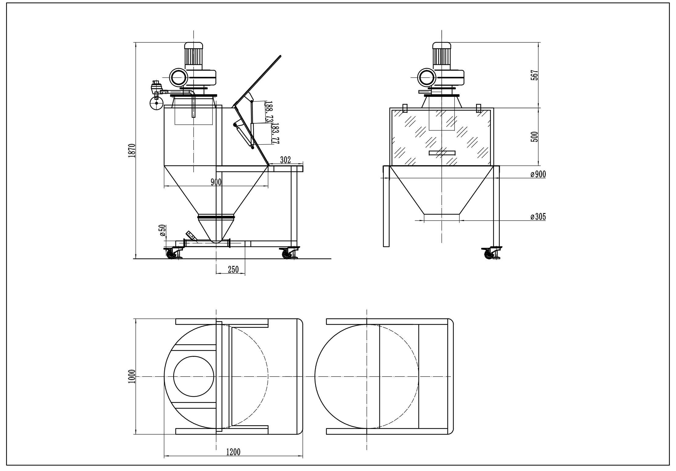 Dust Free Feeding Station Bulk Material Bag Dump Station For Powder Dumping