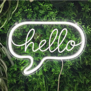 Hello Neon Sign for Wall Decor Dimmer Led Neon Light Signs for Home Wall Shop Window Powered by USB