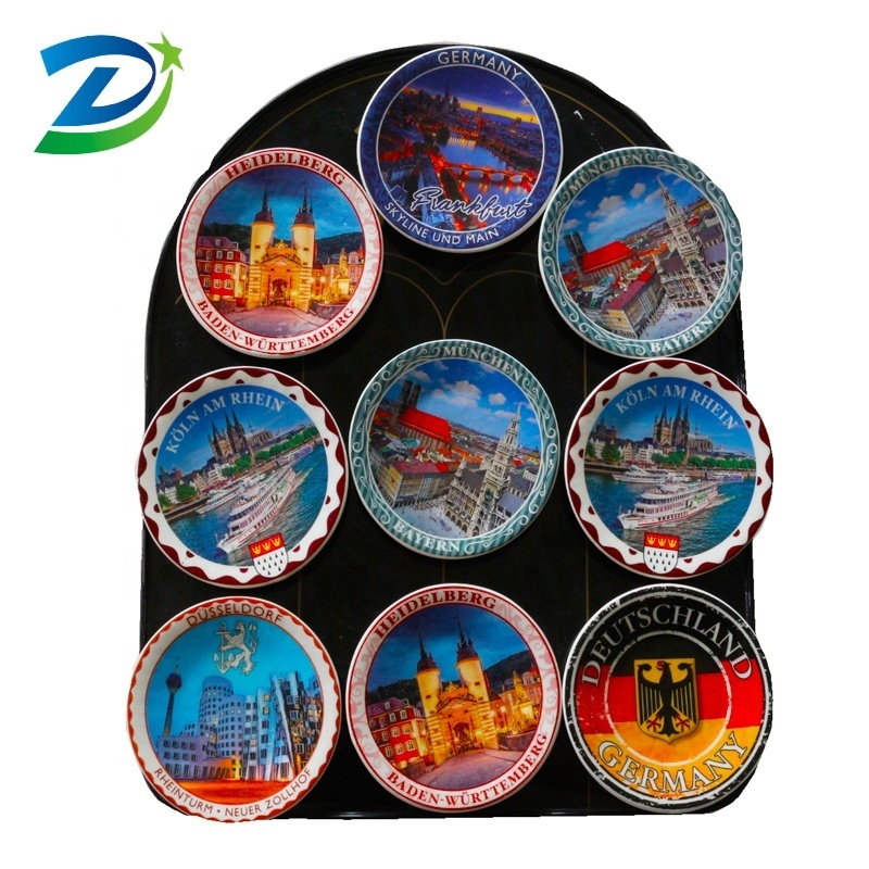 Hot selling cheap custom blank ceramic fridge magnet for tourist souvenir gifts