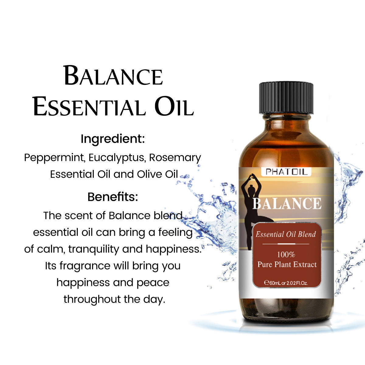 Hot Sell Base Oil 100% Coconut Jojoba Sweet Almond Argan Olive Rosehip Essential Oil 60mL Carrier Oil For Balance life