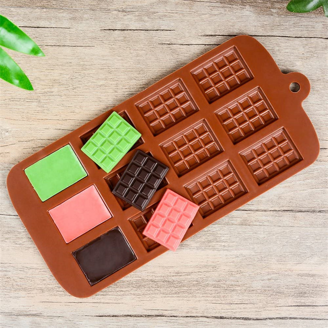 Various New Silicone 12 Cavity Decomposition Chocolate Mold Food Grade Non-Stick Silicone Protein and Energy Bar Candy Molds