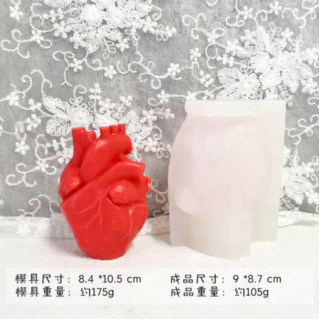 DLW126-4 Wholesale Halloween Series Fondant Silicone Mold Brain Heart Human Organ Mold Aromatherapy Plaster Candle Ornaments