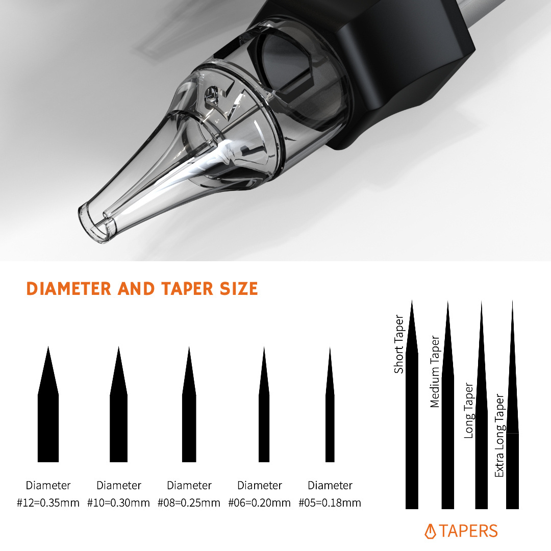 Disposable Tattoo Cartridge Various Sizes and Diameter PMU Needles for Permanent Makeup SMP Scalp Micro Pigmentation